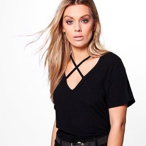 Boohoo Crisscross Tee